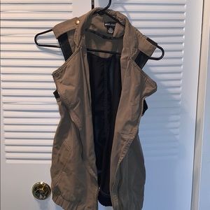 Olive and black vest